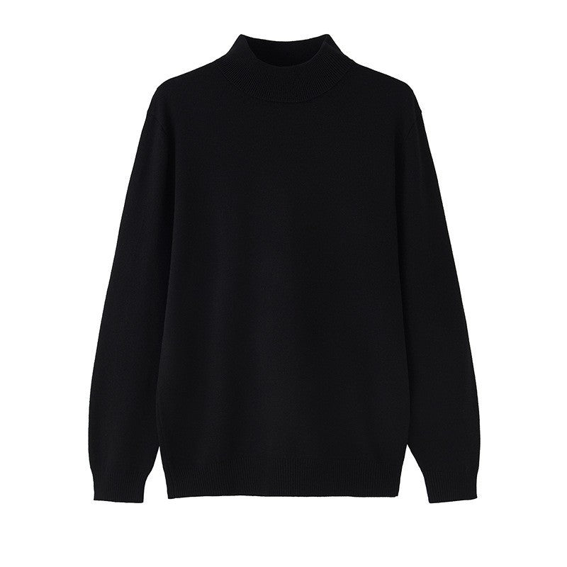 Long Sleeve Inner Wear Mock Neck Sweater Men's Loose Casual Bottoming Shirt