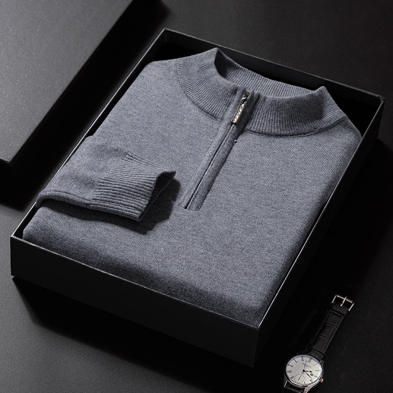 Men's Zipper Casual Bottoming Sweater