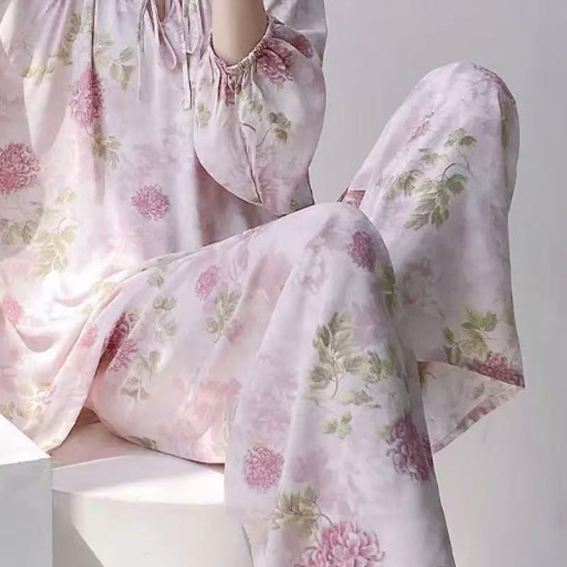 Cotton Poplin Pants Women's Thin Artificial Cotton Wide-leg Pants