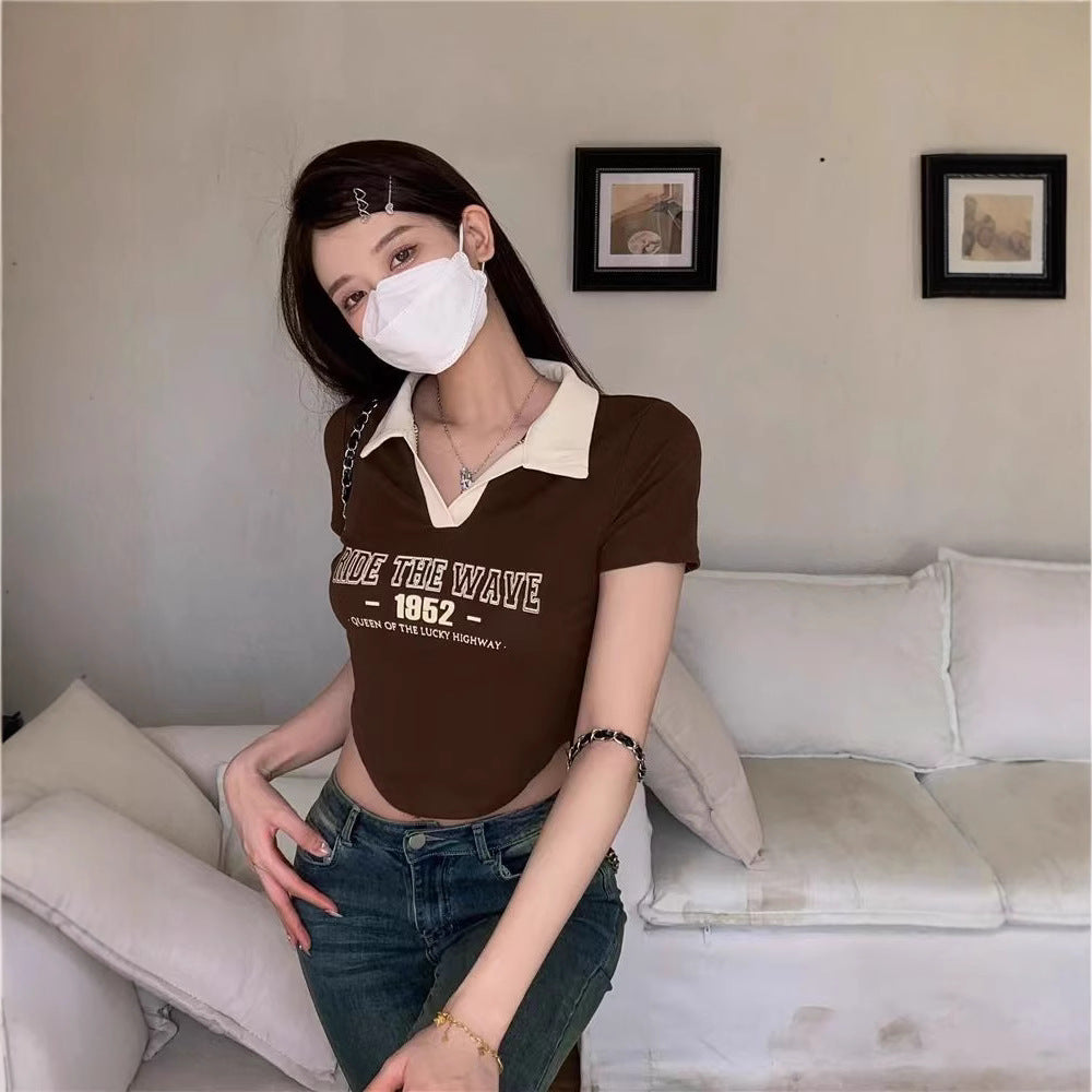 Sweet And Spicy Off-the-shoulder Cropped Top With An Asymmetrical Hem