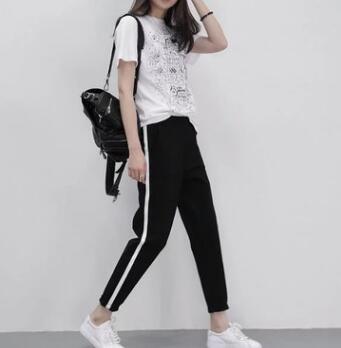 Lucylizz Women Striped Sport Leggings Fitness Yoga Pants Leggins Gym Sports Clothing Running Tights Slim Trousers Plus Size