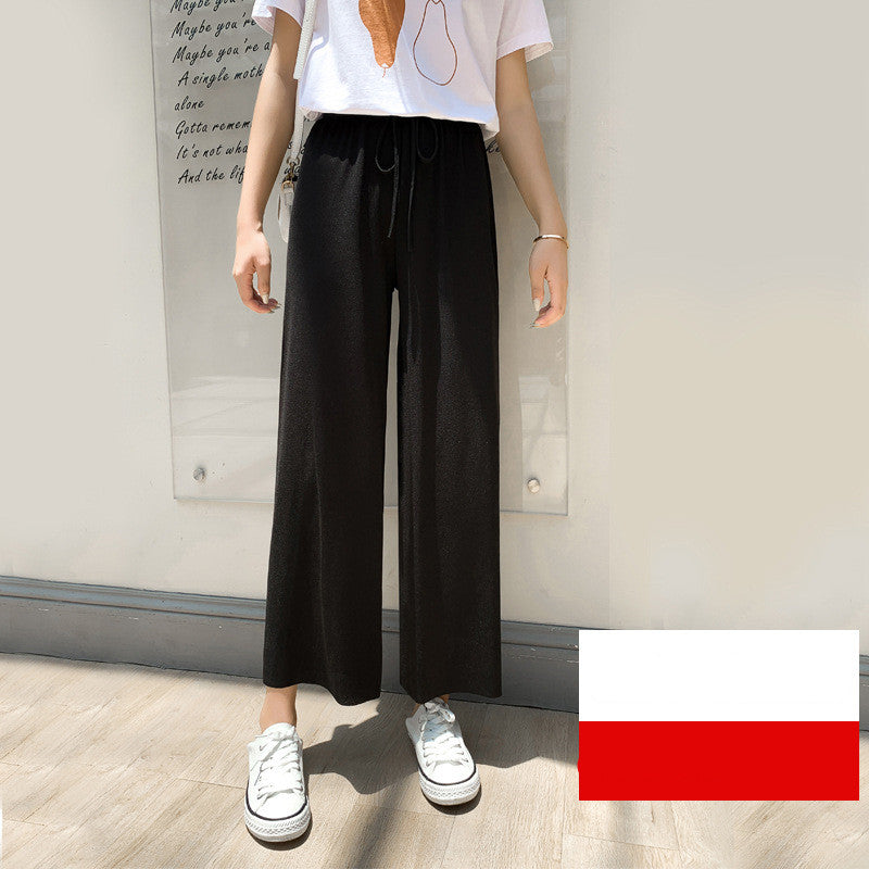 Wide Leg Korean Style High Waist Loose Slim Straight Casual Pants