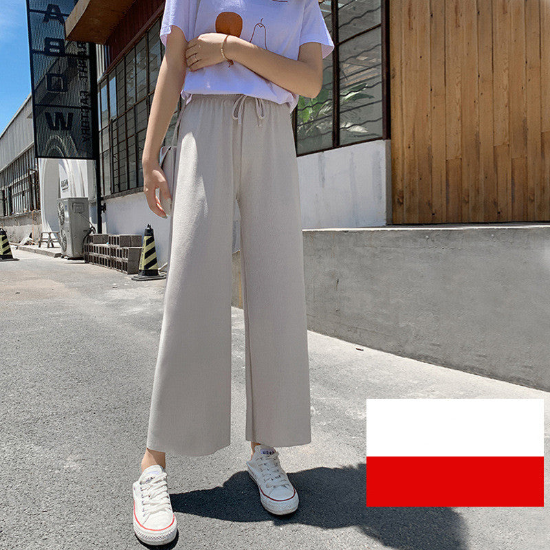 Wide Leg Korean Style High Waist Loose Slim Straight Casual Pants
