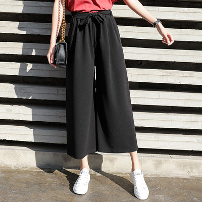 Wide-Leg Pants Female  Black