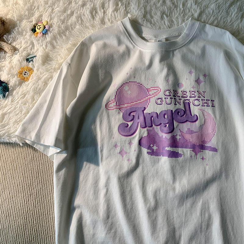 New Japanese Women'S Loose Round Neck Large Size