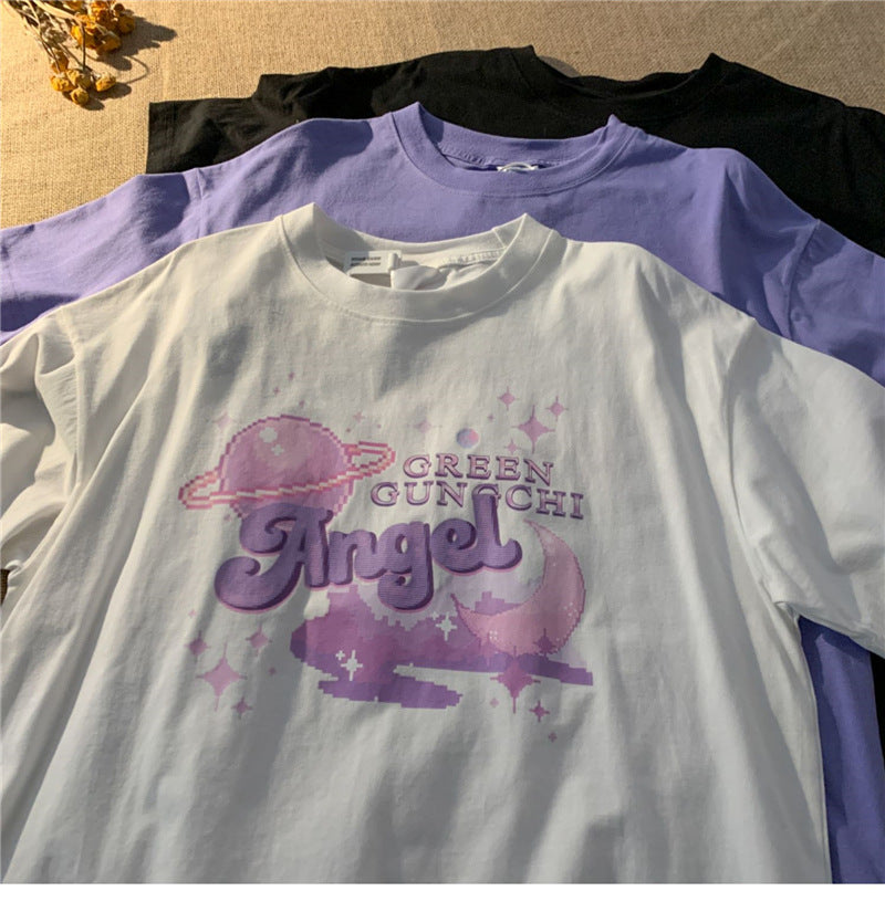 New Japanese Women'S Loose Round Neck Large Size