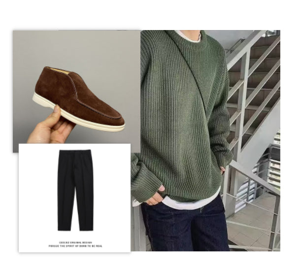 Loose Casual Retro Trendy Underwear Crew Neck Sweater