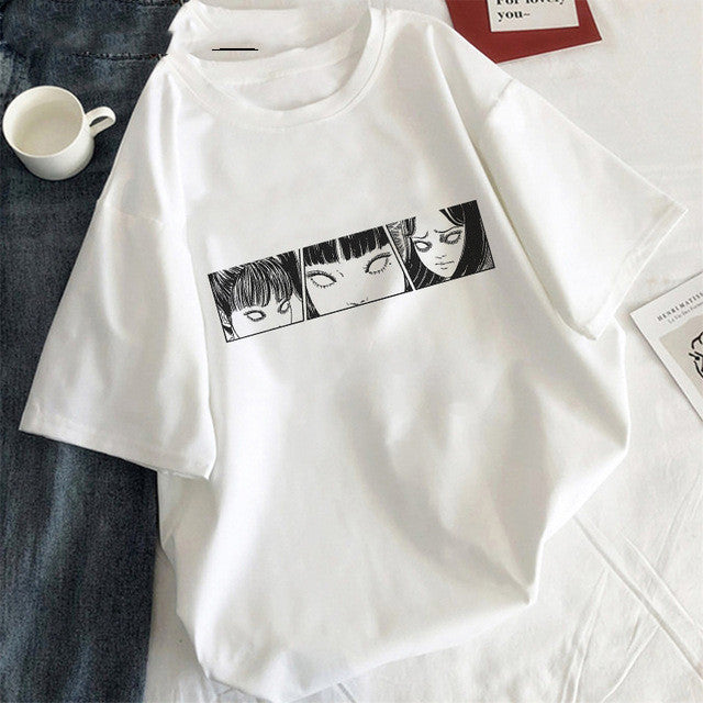 Women's T-shirt with eye close-up print