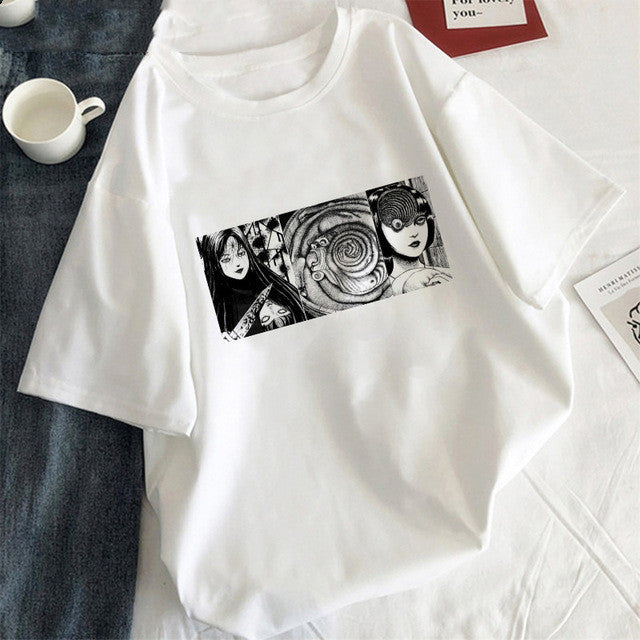 Women's T-shirt with eye close-up print