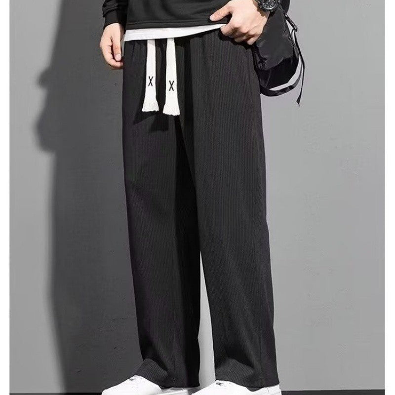 Men's Summer Thin Loose Straight Casual Trousers
