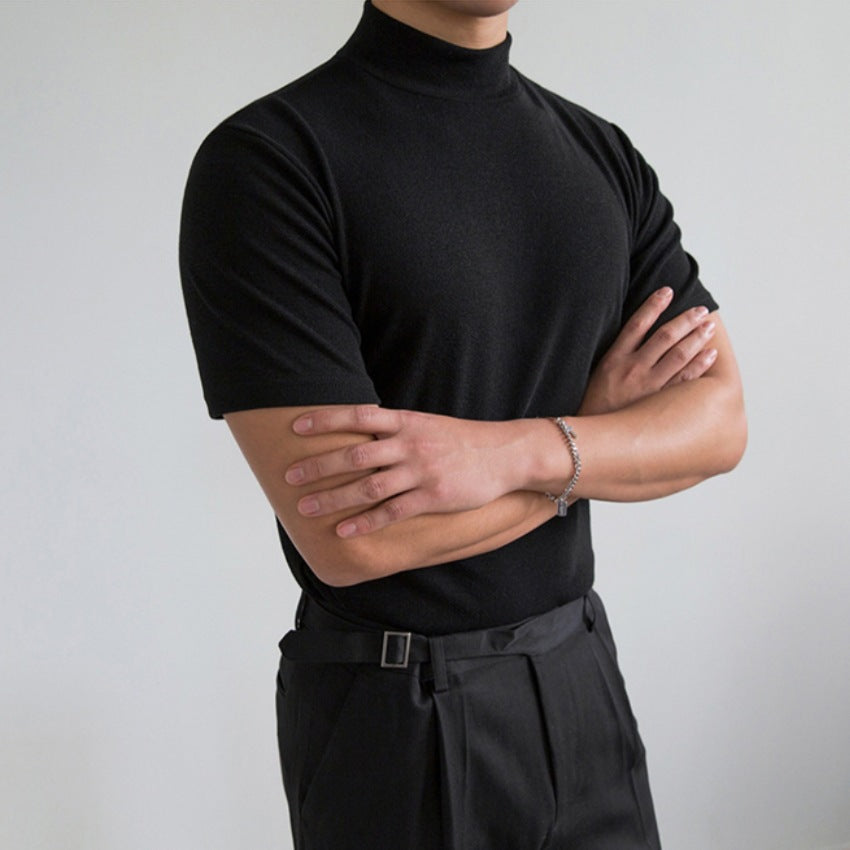 Cross-border In-stock Summer Solid-color Short-sleeve