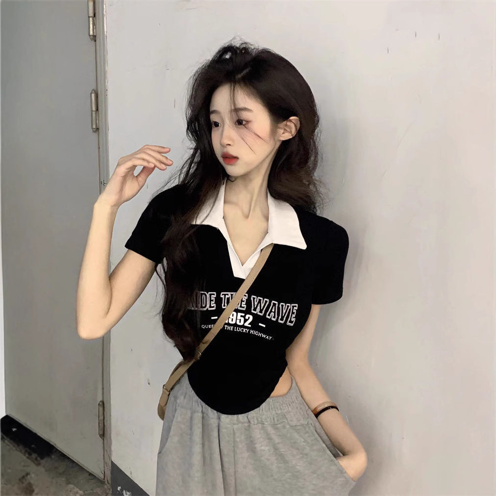 Sweet And Spicy Off-the-shoulder Cropped Top With An Asymmetrical Hem