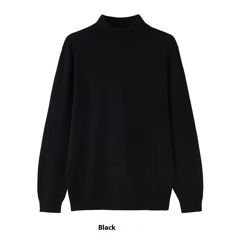 Long Sleeve Inner Wear Mock Neck Sweater Men's Loose Casual Bottoming Shirt