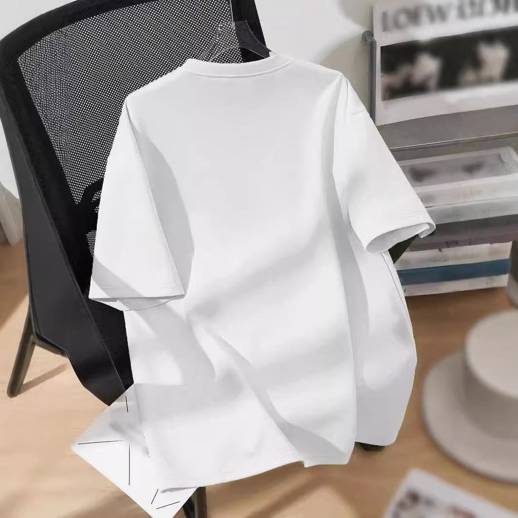 Womens Loose-fitting Short-sleeve Top With A Printed Design