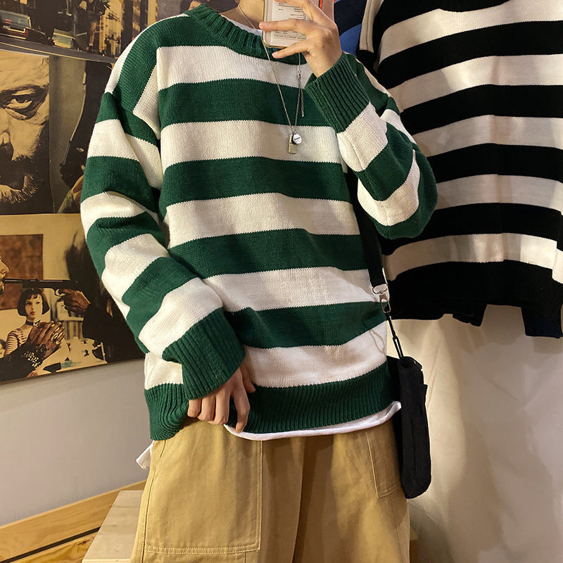 Autumn And Winter Loose Sweater Ins Round Neck Men