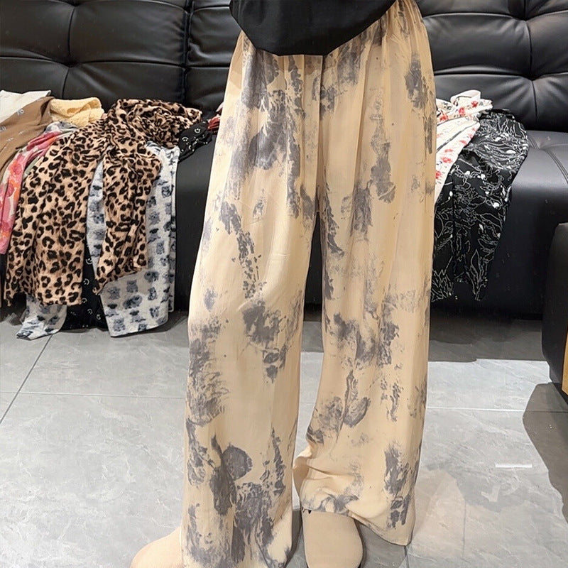 Cotton Poplin Pants Women's Thin Artificial Cotton Wide-leg Pants