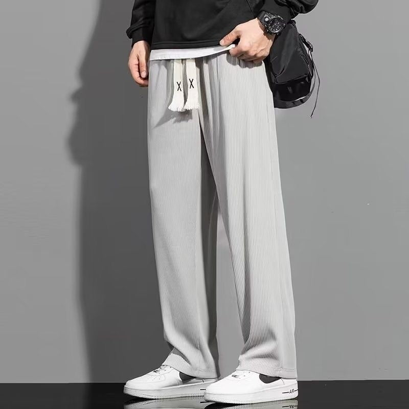 Men's Summer Thin Loose Straight Casual Trousers