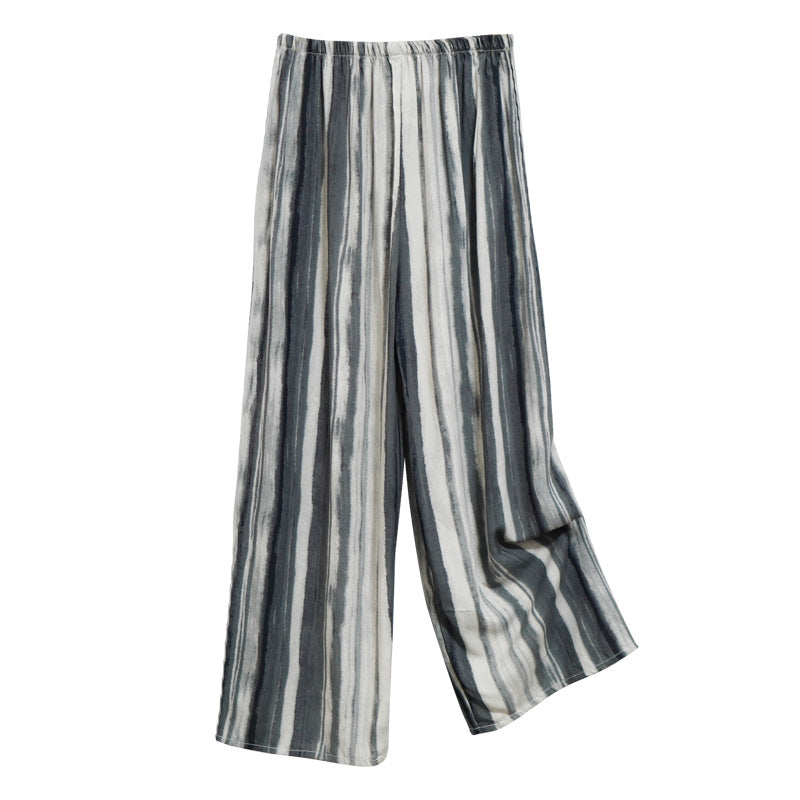 Cotton Poplin Pants Women's Thin Artificial Cotton Wide-leg Pants