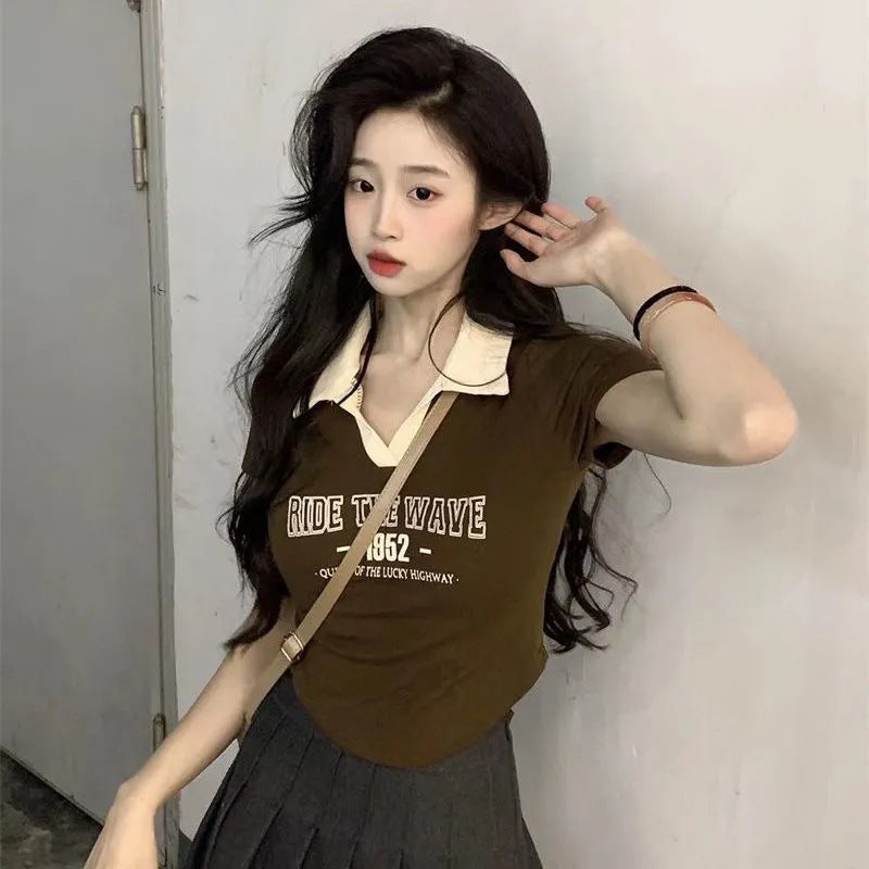 Sweet And Spicy Off-the-shoulder Cropped Top With An Asymmetrical Hem