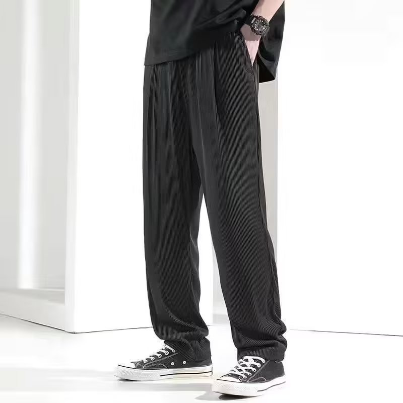 Loose Plus Size Draping Silky Air Conditioning Pants