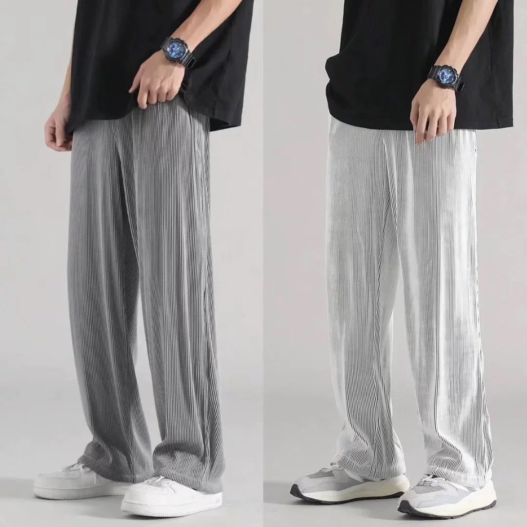 Loose Plus Size Draping Silky Air Conditioning Pants