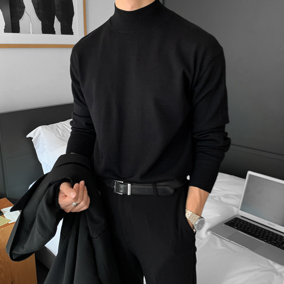 Dralon Half Turtleneck Bottoming Shirt Men's Autumn