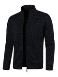 Men's Long Zipper Light Fleece Jacket Plus Size