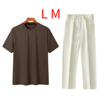 T-shirt Short-sleeved Sweater Stretch Korean Style Loose American Style Men's Top