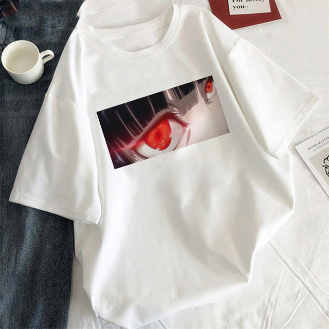 Women's T-shirt with eye close-up print