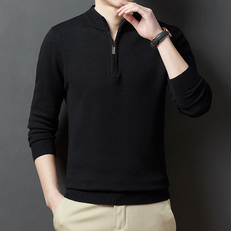 Men's Zipper Casual Bottoming Sweater