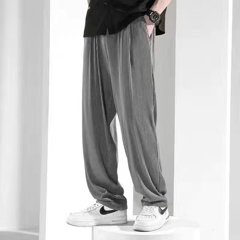 Loose Plus Size Draping Silky Air Conditioning Pants