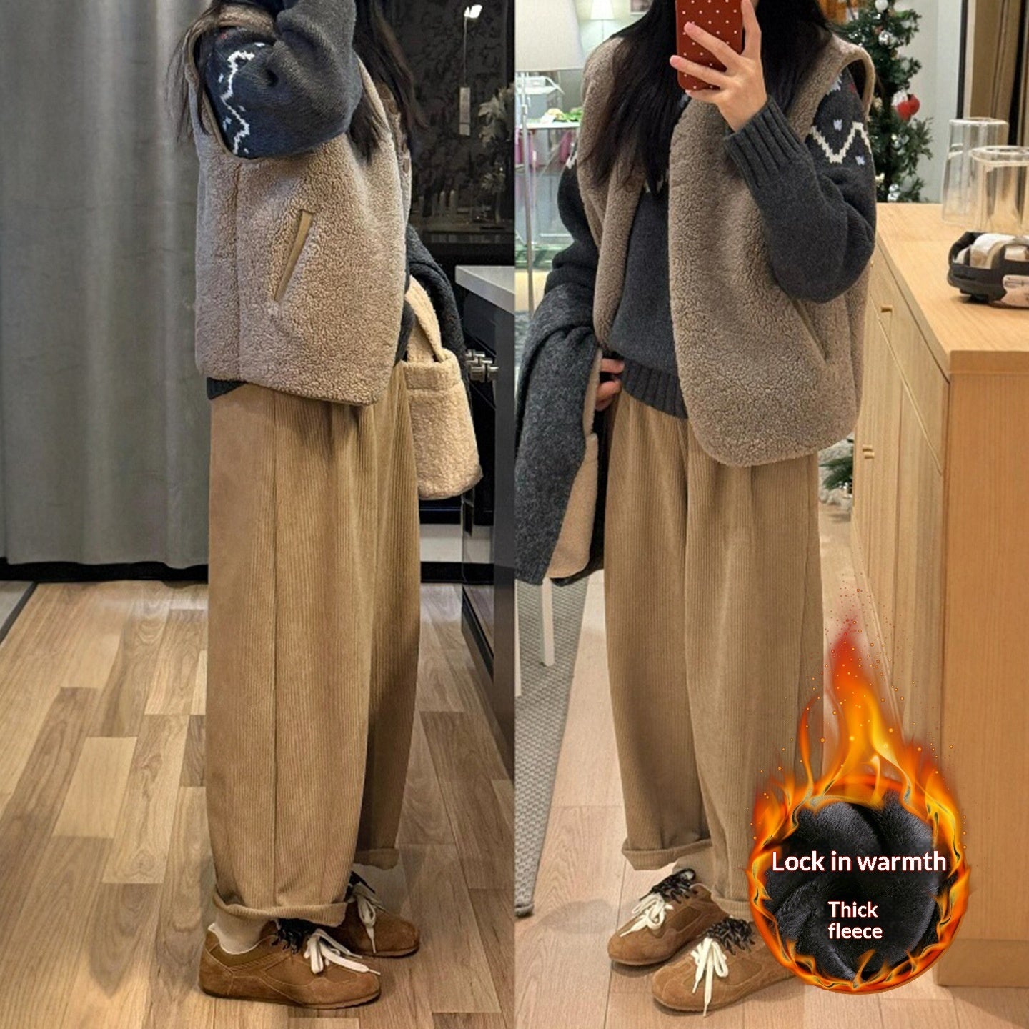 Plus-size Grandma Pants For Fallwinter Wide-leg Balloon Style