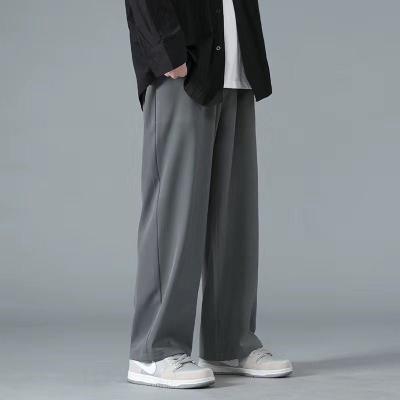 Ice Silk Pants Men's Pants Summer Thin Loose Straight