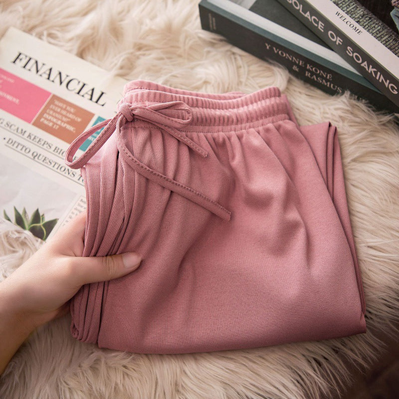 High Waisted And Draped Student Casual Pants