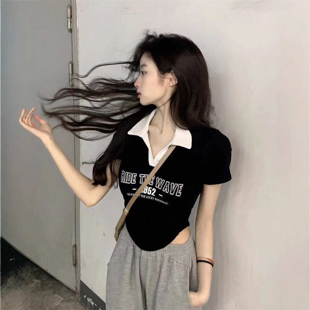 Sweet And Spicy Off-the-shoulder Cropped Top With An Asymmetrical Hem