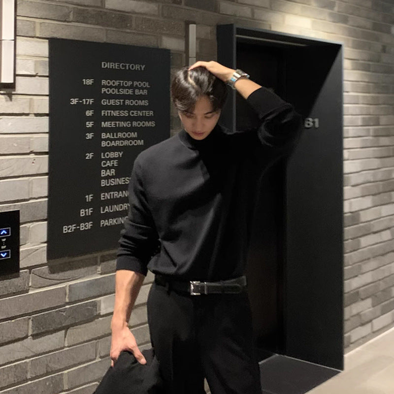 Dralon Half Turtleneck Bottoming Shirt Men's Autumn