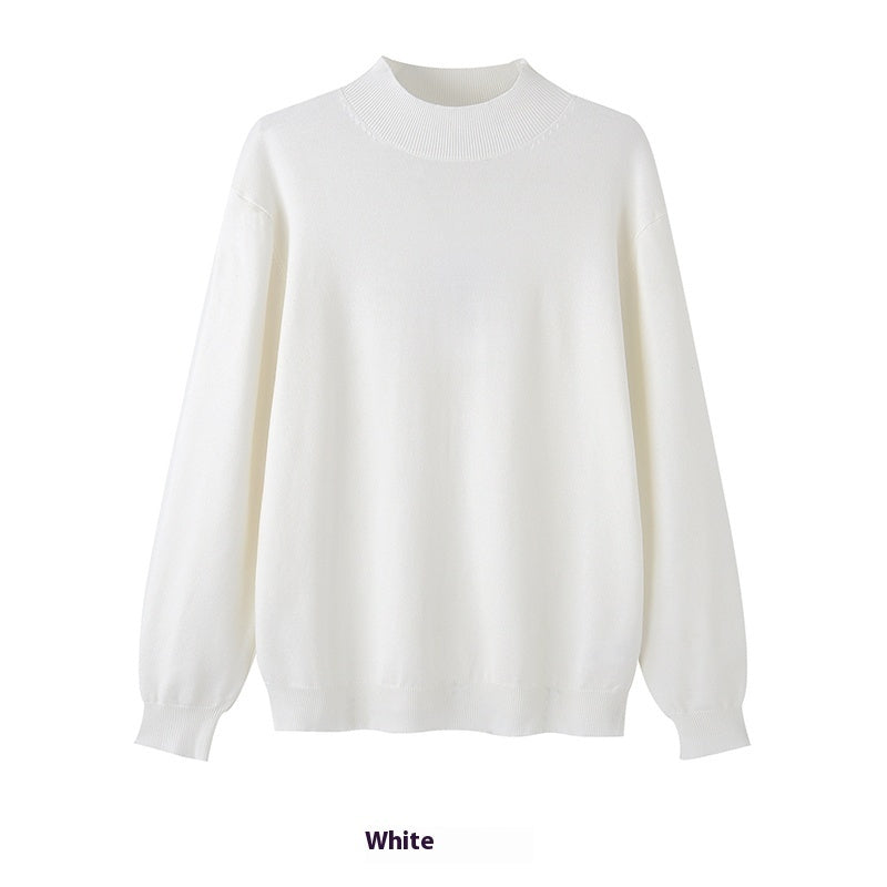 Long Sleeve Inner Wear Mock Neck Sweater Men's Loose Casual Bottoming Shirt