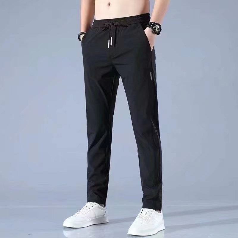 Ice Silk Casual Pants Men's Summer Thin