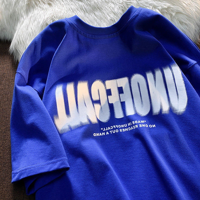 Womens Loose-fitting Top With A Blurred Letter Print