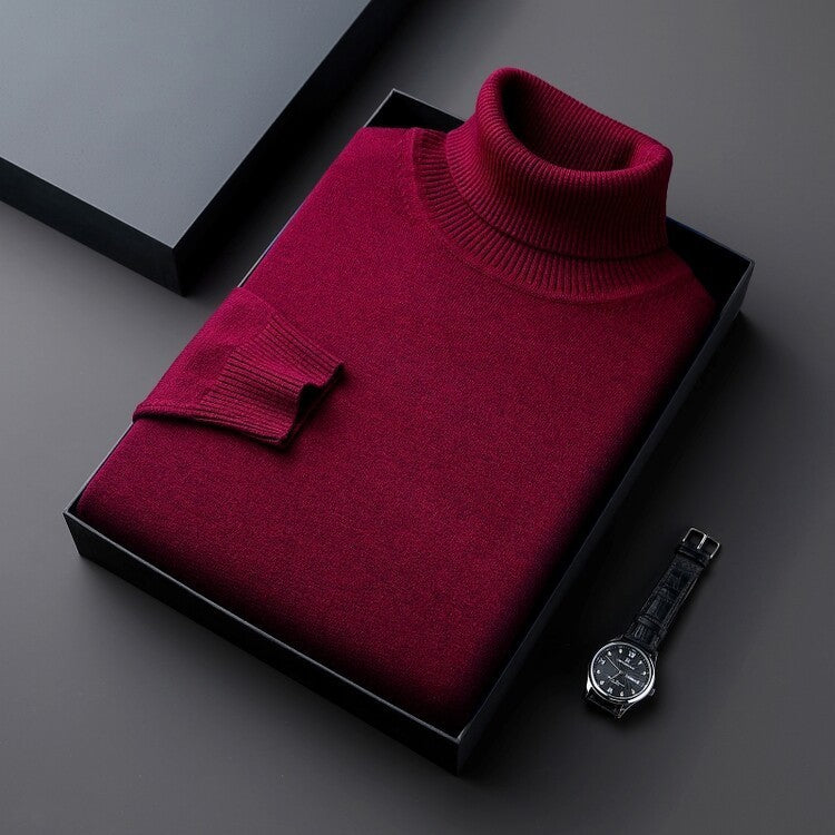 Trendy High-end Knitwear Men's Casual Sweater Warm Top Autumn And Winter New Base Ride Thickened