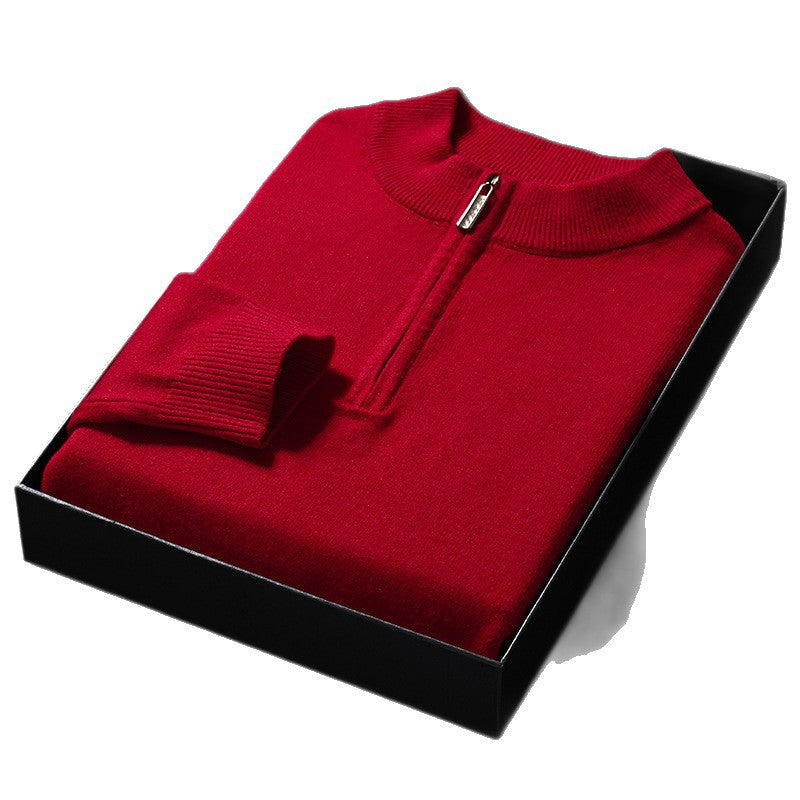 Men's Zipper Casual Bottoming Sweater