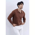 Men's Turn-down Collar Sweater Long Sleeve Knitwear