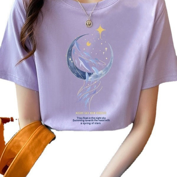 Loose New Short Sleeve T-shirt For Women