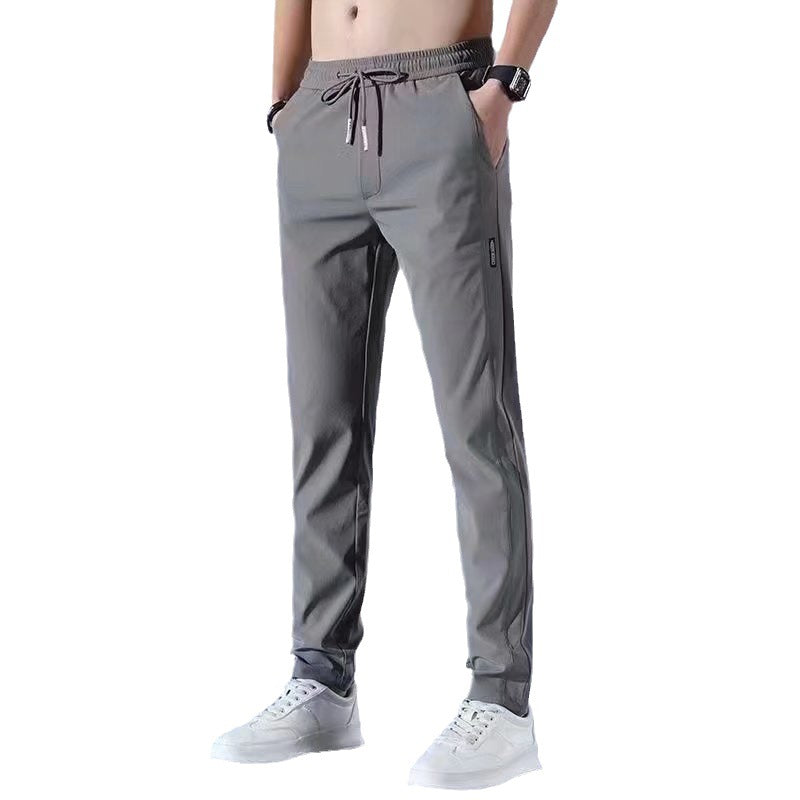 Ice Silk Casual Pants Men's Summer Thin