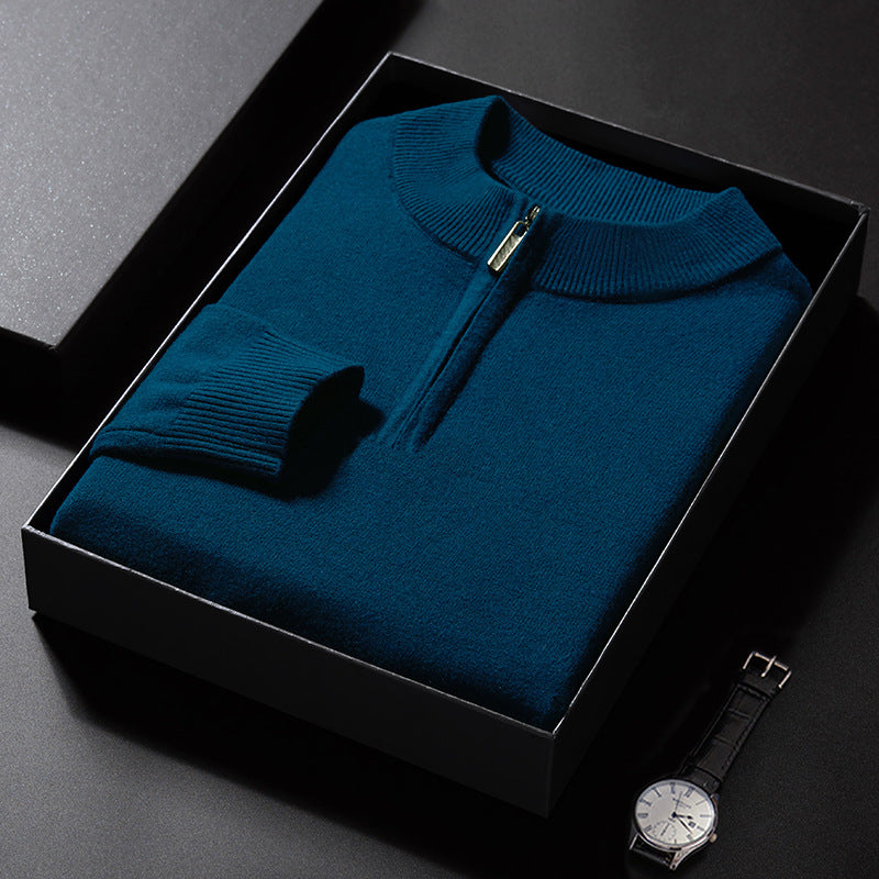 Men's Zipper Casual Bottoming Sweater