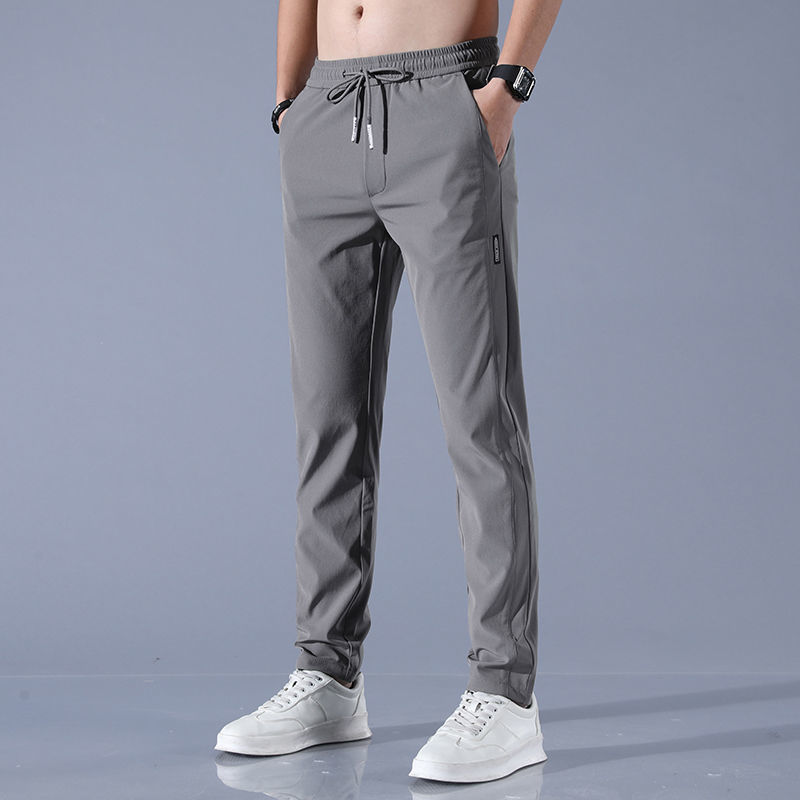 Ice Silk Casual Pants Men's Summer Thin