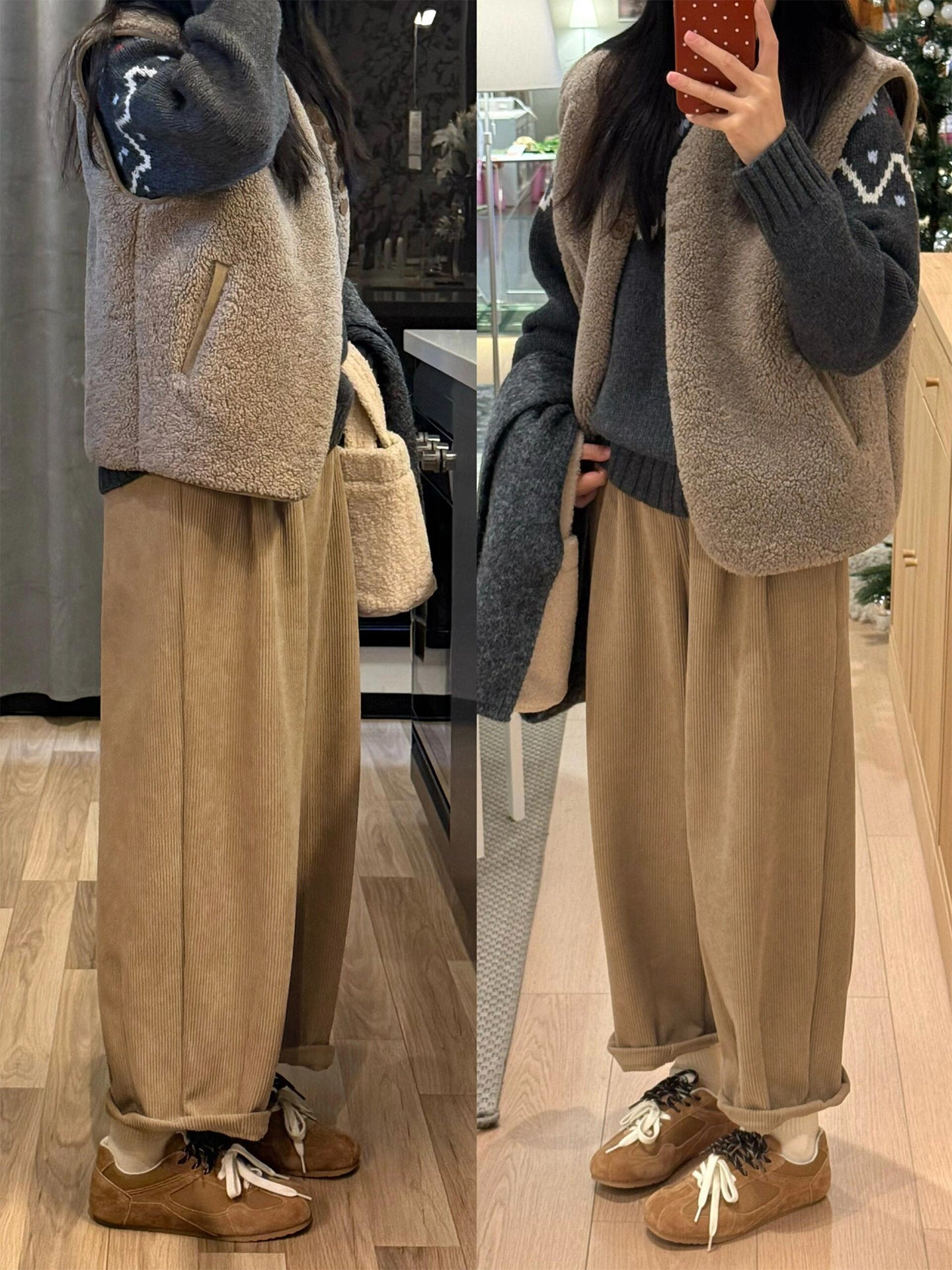 Plus-size Grandma Pants For Fallwinter Wide-leg Balloon Style