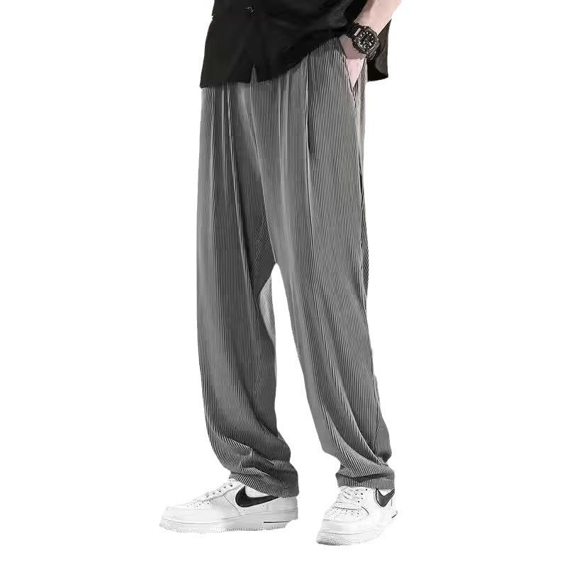 Loose Plus Size Draping Silky Air Conditioning Pants