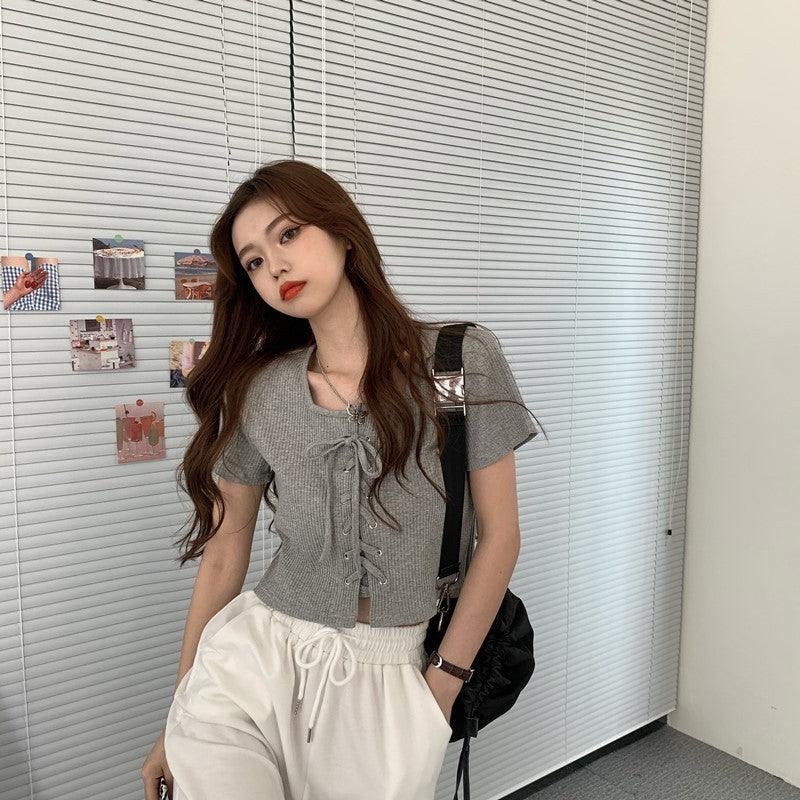 White T-shirt Women's Design Niche Short Sleeve