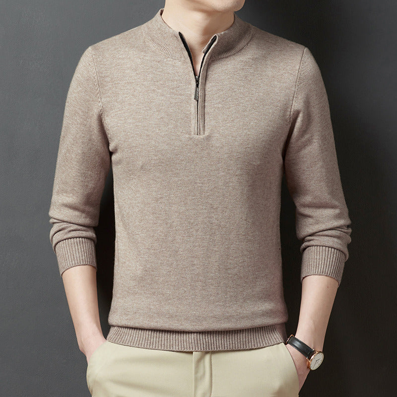 Men's Zipper Casual Bottoming Sweater